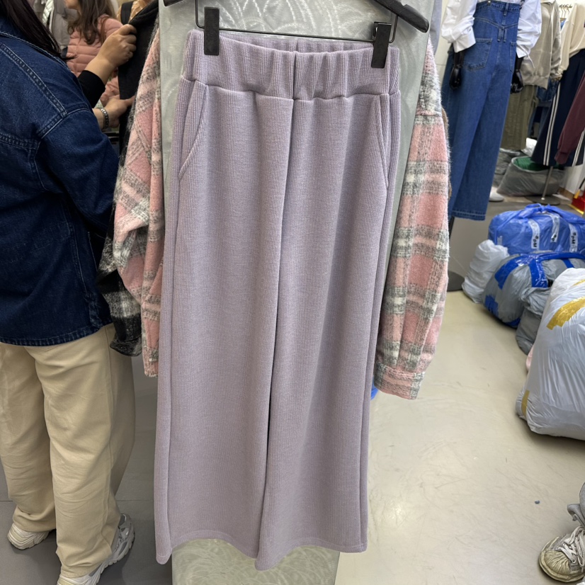 5K韓國直郵女裝新款時尚休閑24秋冬熱賣推薦人氣休閑褲羅紋5K休閑褲圖色1
