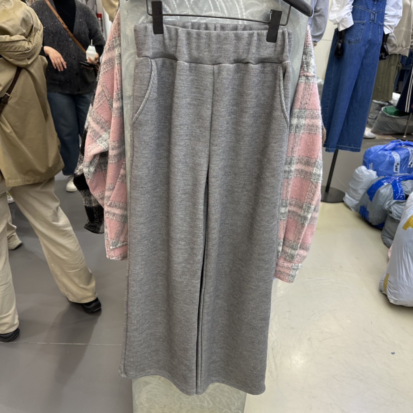 5K韓國直郵女裝新款時尚休閑24秋冬熱賣推薦人氣休閑褲羅紋5K休閑褲圖色2