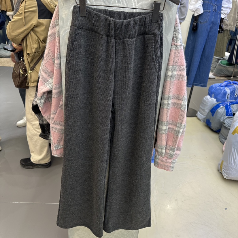 5K韓國直郵女裝新款時尚休閑24秋冬熱賣推薦人氣休閑褲羅紋5K休閑褲圖色3