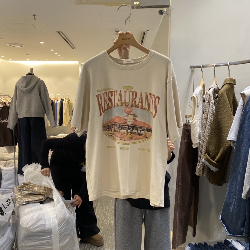 Terrace韓國直郵東大門代購女裝新品休閑推薦人氣真品職業T恤TERRACET恤圖色2