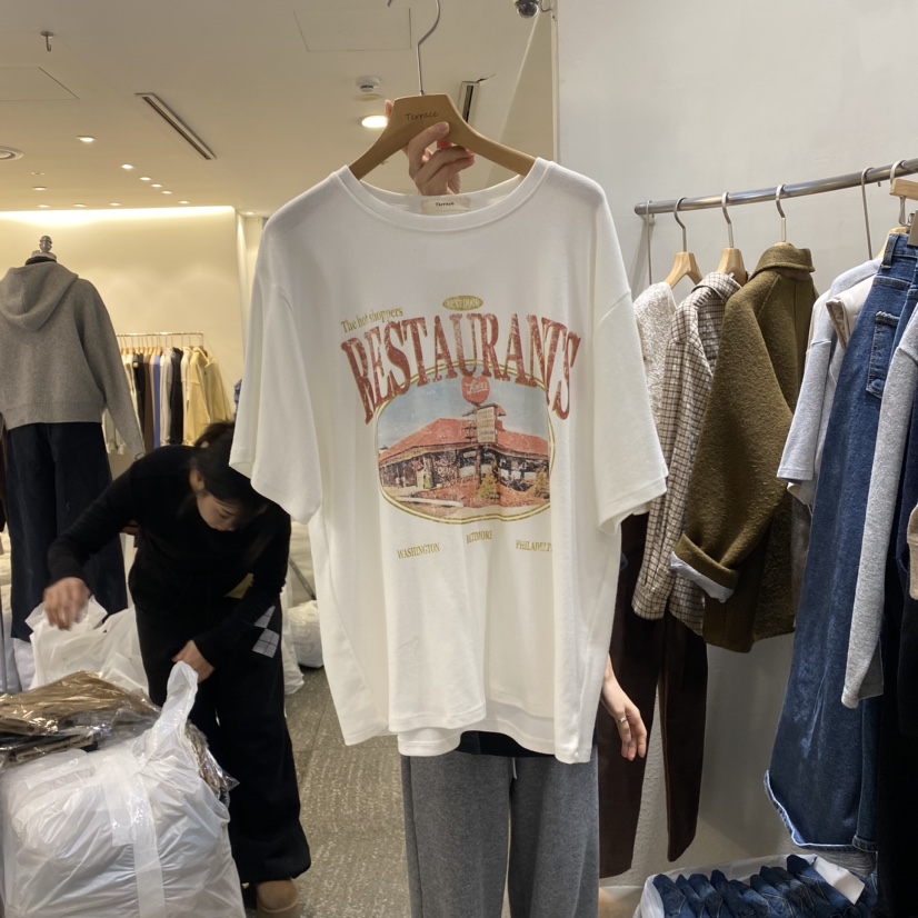 Terrace韓國直郵東大門代購女裝新品休閑推薦人氣真品職業T恤TERRACET恤圖色3