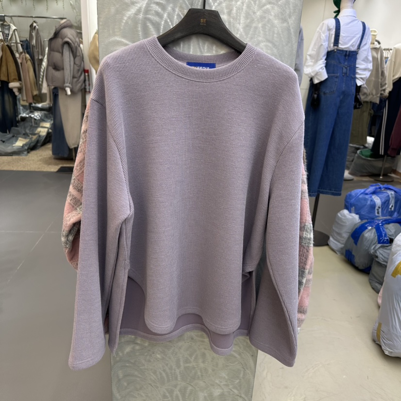 5K韓國直郵女裝新款人氣24秋冬職業時尚熱賣推薦長袖T恤5K長袖T恤圖色2