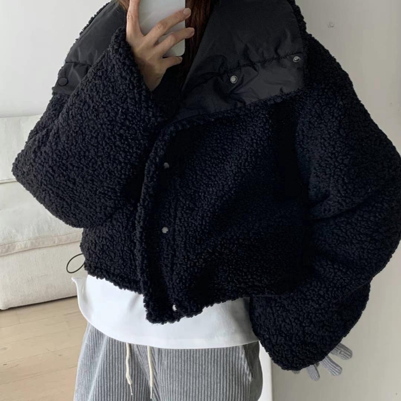 BLUSHER韓國直郵女裝新款熱賣時尚24秋冬職業短款大衣雙面BLUSHER短款大衣圖色3