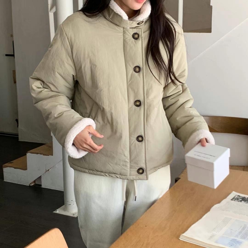 BLUSHER韓國直郵東大門代購女裝新款熱賣24秋冬休閑短款大衣BLUSHER短款大衣