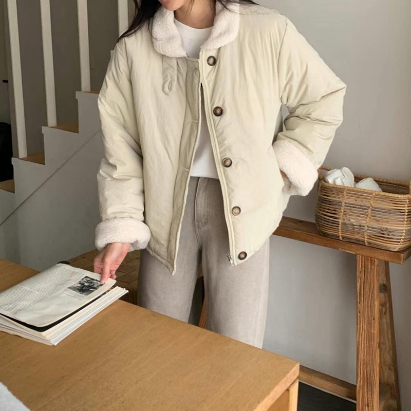 BLUSHER韓國直郵東大門代購女裝新款熱賣24秋冬休閑短款大衣BLUSHER短款大衣