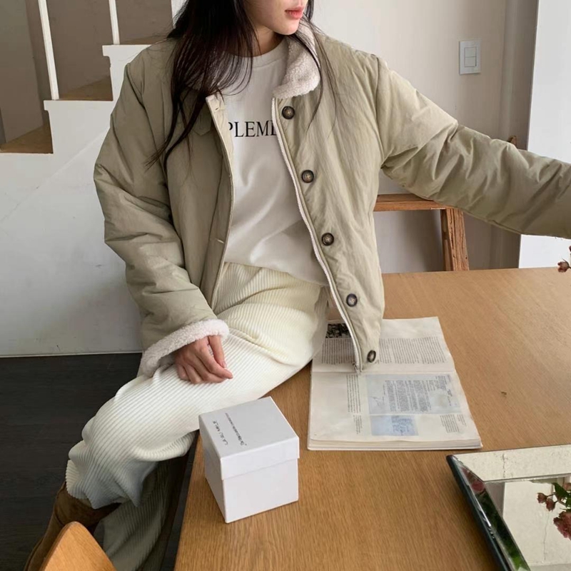 BLUSHER韓國直郵東大門代購女裝新款熱賣24秋冬休閑短款大衣BLUSHER短款大衣