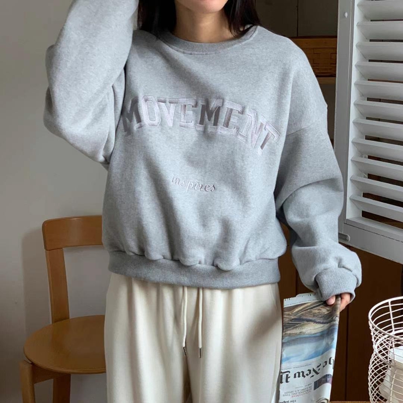 BLUSHER韓國直郵東大門實拍女裝新品真品職業休閑人氣24秋冬衛衣BLUSHER衛衣