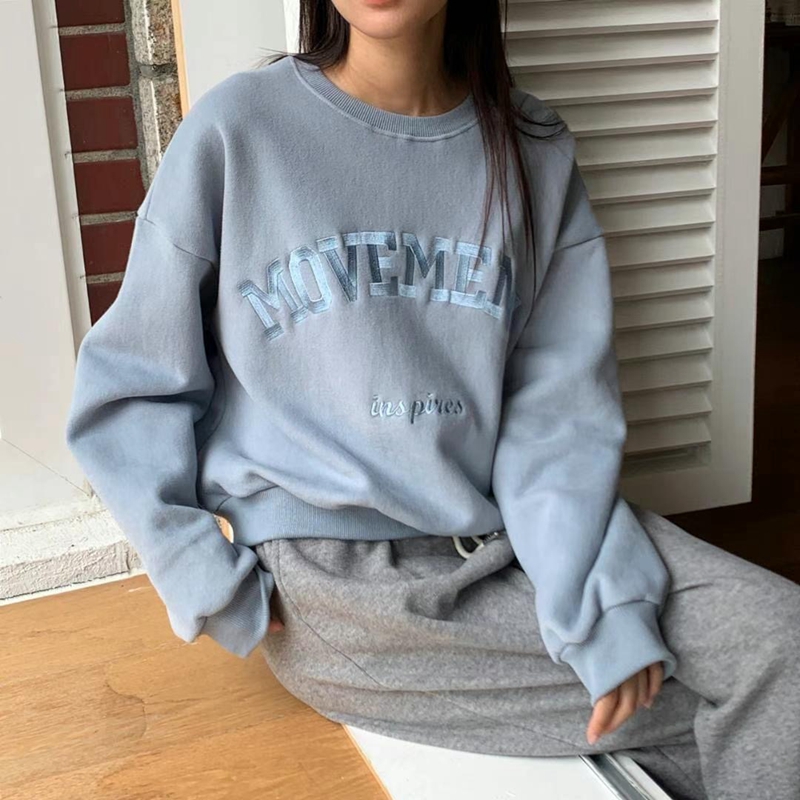BLUSHER韓國直郵東大門實拍女裝新品真品職業休閑人氣24秋冬衛衣BLUSHER衛衣