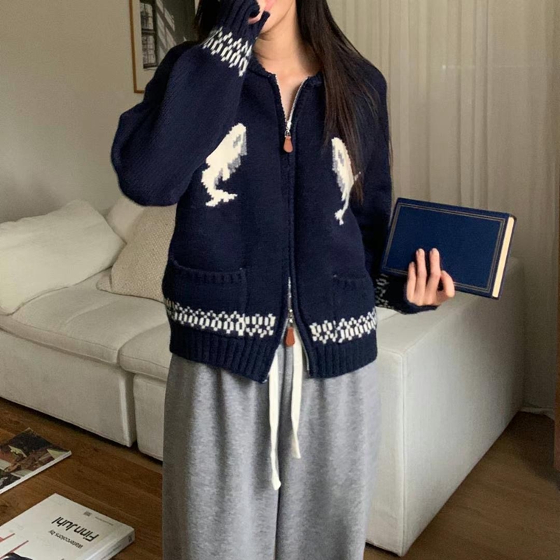 BLUSHER韓國直郵女裝新品24秋冬真品休閑熱賣時尚人氣針織衫BLUSHER針織衫圖色3