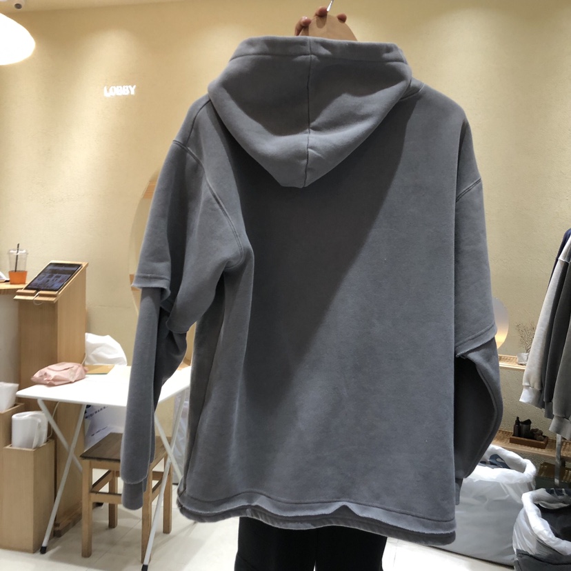 LOBBY-男裝韓國直郵東大門實拍女裝新品24秋冬休閑衛衣加絨LOBBY衛衣