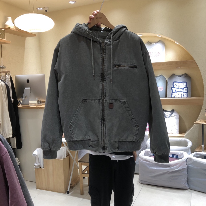 LOBBY-男裝直郵韓國代購女裝新品休閑熱賣時尚夾克拉鏈連帽LOBBY-男裝夾克圖色3