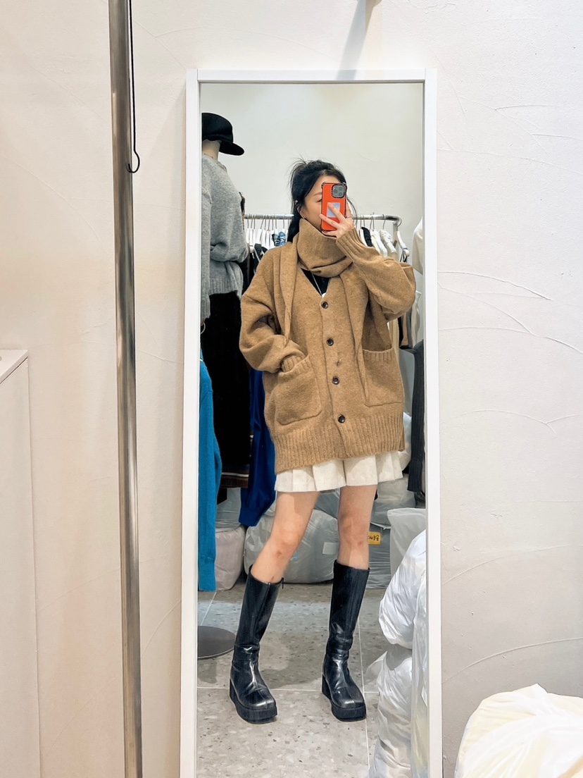 rou.tine韓國直郵東大門實拍女裝新款推薦時尚人氣套裝披肩ANDYOUBROWN套裝