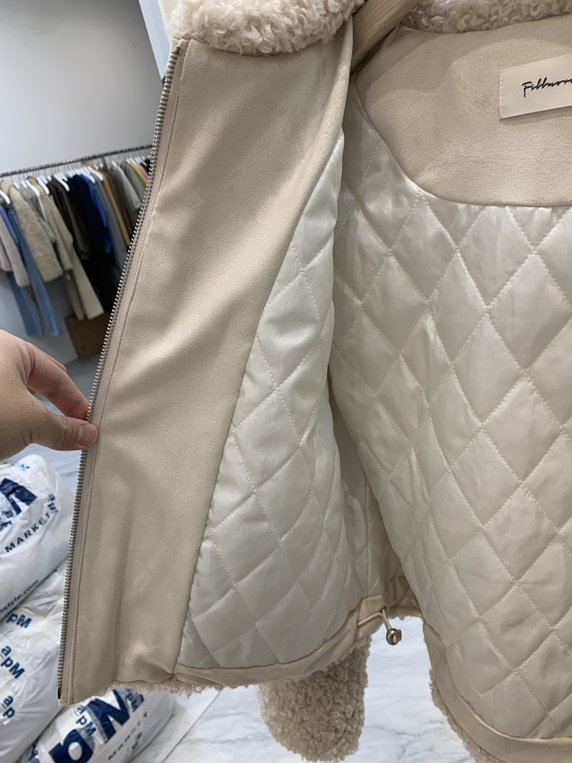 Fillmor韓國直郵東大門代購女裝新品24秋冬夾克抓絨拉鏈連帽FILLMOR夾克