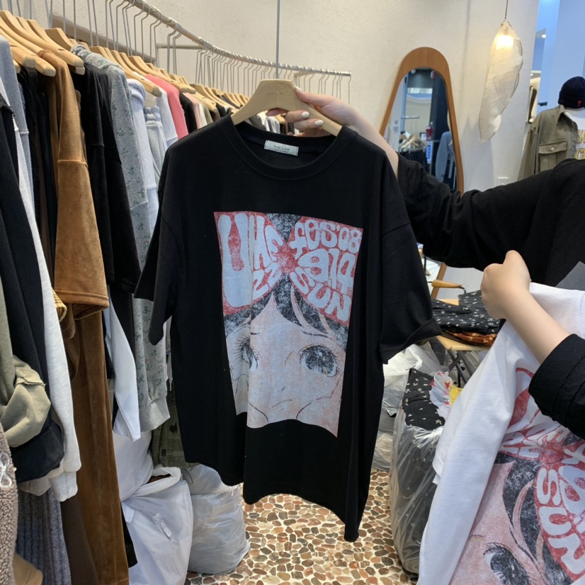 THE LINE-暫停韓國直郵東大門實拍女裝新品時尚真品職業T恤THE LINE-qT恤圖色2