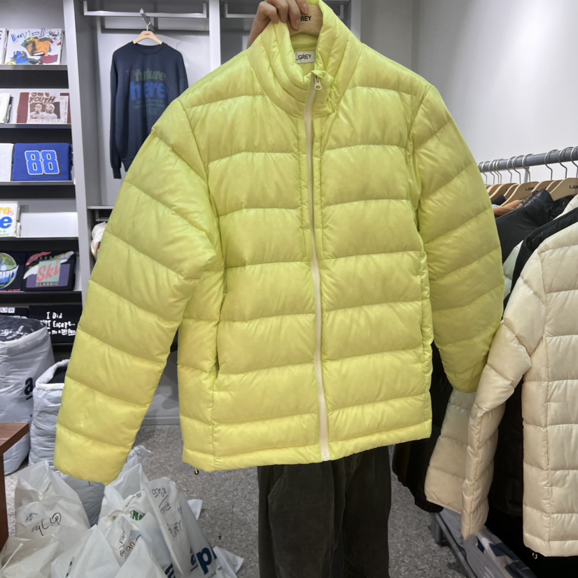L GREY-男裝韓國直郵女裝新品24秋冬短款羽絨服填充鴨絨L GREY短款羽絨服圖色1