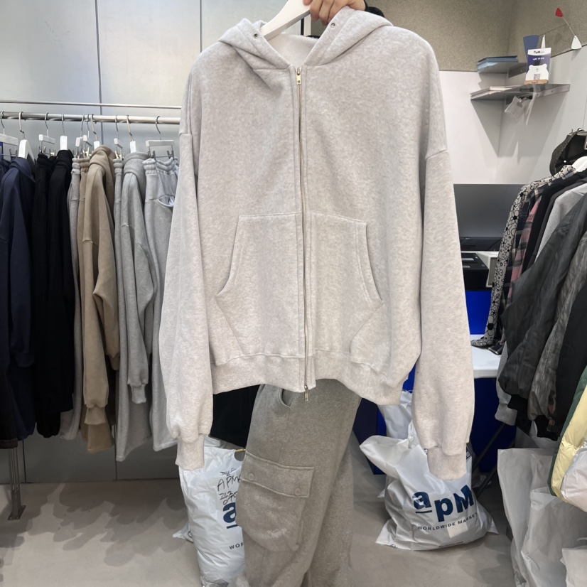 PULSE-男裝韓國直郵東大門代購女裝新品時尚24秋冬衛衣加絨兜帽PULSE衛衣圖色3