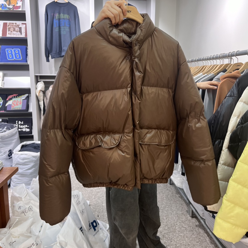L GREY-男裝韓國直郵東大門實拍女裝新品推薦短款羽絨服填充鴨絨L GREY-男裝短款羽絨服圖色2