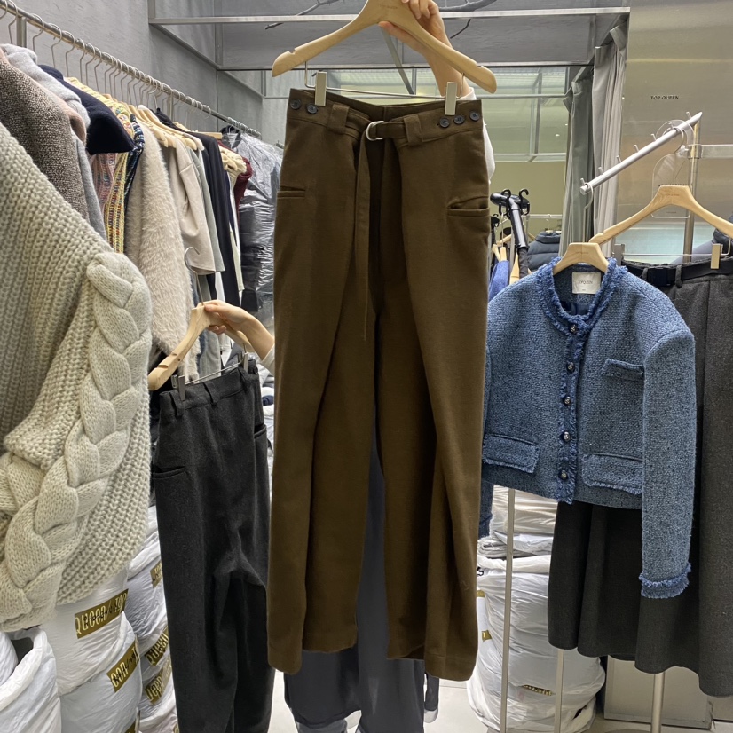 TOPQUEEN直郵韓國代購女裝新品職業24秋冬熱賣真品休閑褲UOOV休閑褲圖色1