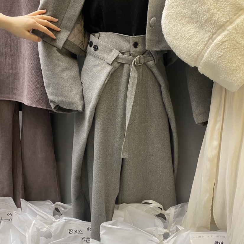 TOPQUEEN直郵韓國代購女裝新品職業24秋冬熱賣真品休閑褲UOOV休閑褲圖色3