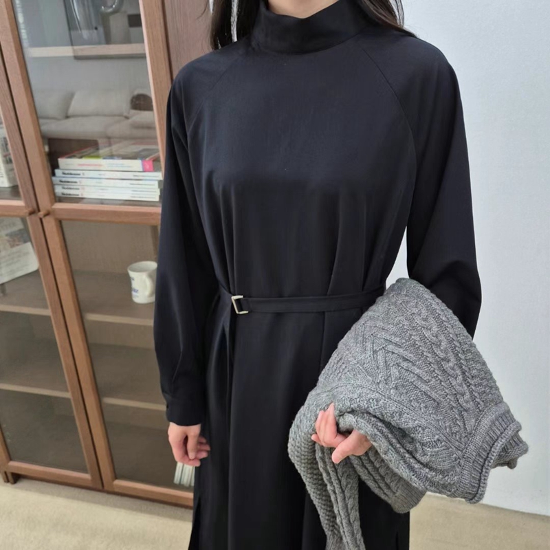 GOBSLMURI直郵韓國代購女裝新款時尚24秋冬人氣連衣裙含腰帶GOBSLMURI-2件起連衣裙