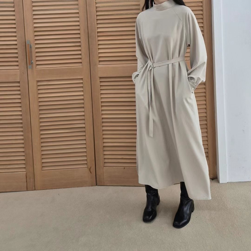 GOBSLMURI直郵韓國代購女裝新款時尚24秋冬人氣連衣裙含腰帶GOBSLMURI-2件起連衣裙圖色2