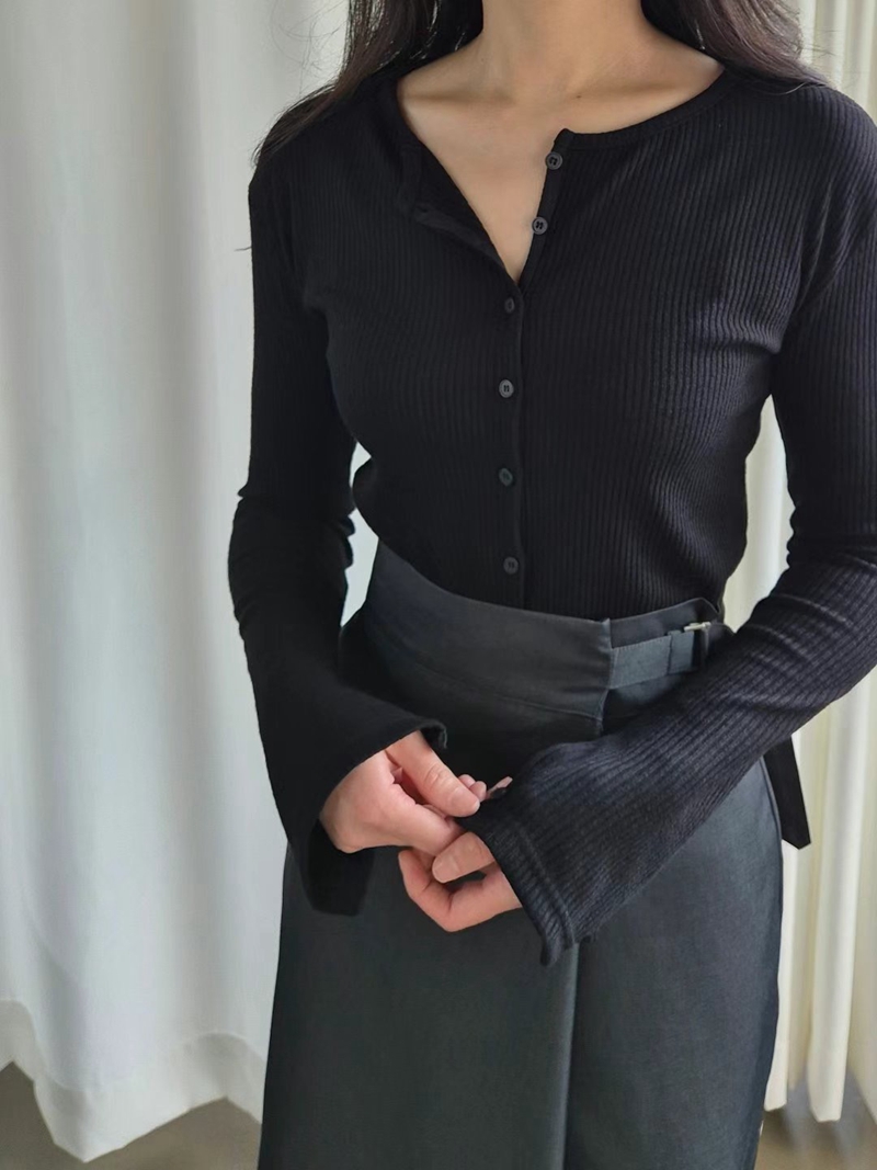 GOBSLMURI韓國直郵東大門實拍女裝新款24秋冬休閑針織衫開衫GOBSLMURI-2件起針織衫