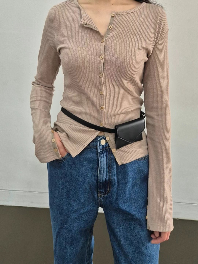 GOBSLMURI韓國直郵東大門實拍女裝新款24秋冬休閑針織衫開衫GOBSLMURI-2件起針織衫圖色3