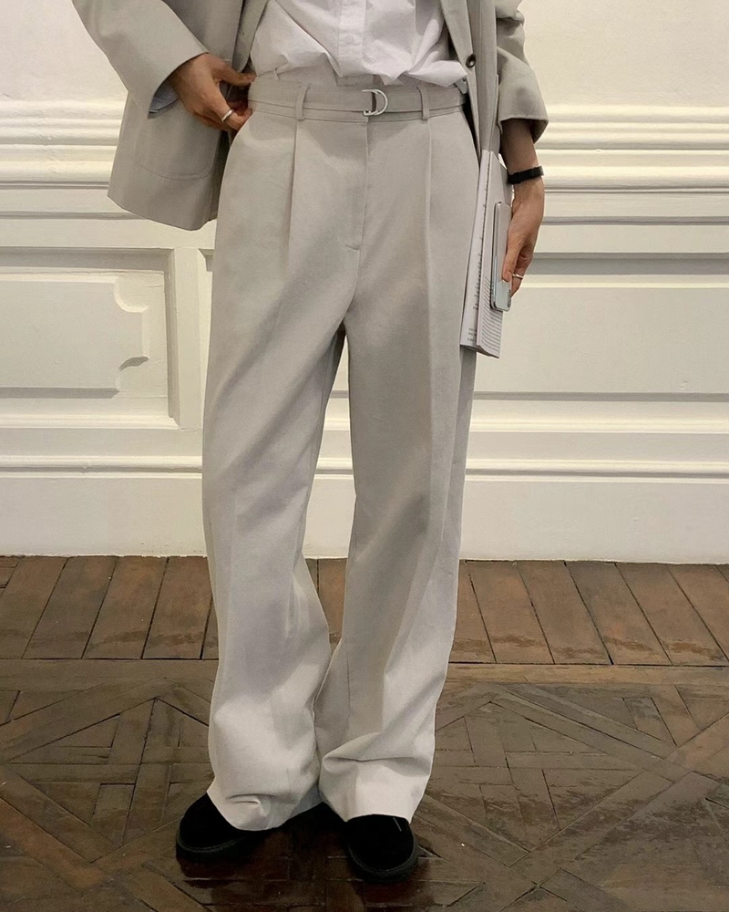 NEED MORE韓國直郵東大門實拍女裝新品人氣正裝褲西褲腰帶NEED MORE正裝褲/西褲