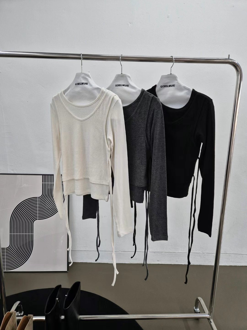 GOBSLMURI直郵韓國代購女裝新品時尚真品熱賣休閑推薦長袖T恤GOBSLMURI-2件起長袖T恤