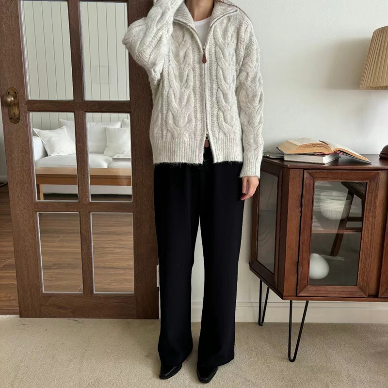 MAENEW東大門實拍女士新品職業24秋夏熱賣時尚休閑褲拉絨MAENEW休閑褲
