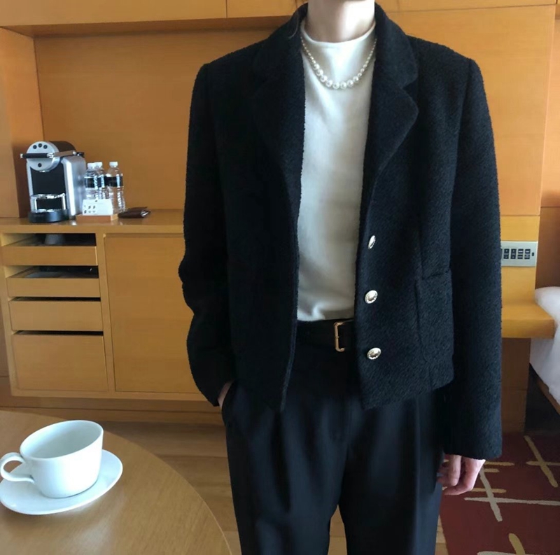 MAENEW東大門代購女裝新款職業推薦人氣時尚真品熱賣夾克花呢MAENEW夾克圖色2