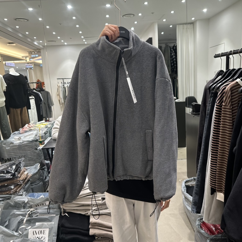 ANOVE韓國代購女裝新品職業推薦熱賣休閑時尚24秋夏夾克羊毛ANOVE夾克圖色1