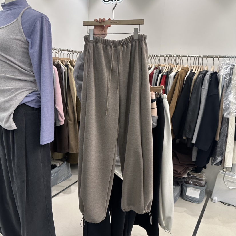 sea sand salt韓國直郵東大門實拍女裝新品時尚休閑褲加絨EYEL休閑褲圖色2