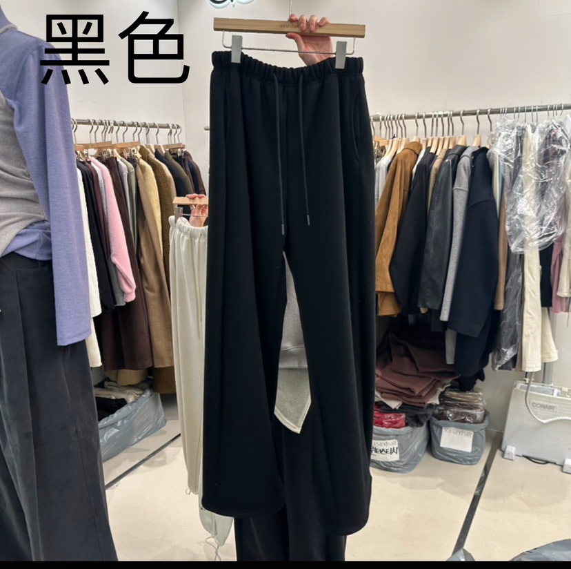 sea sand salt韓國直郵東大門實拍女裝新品時尚休閑褲加絨EYEL休閑褲圖色3