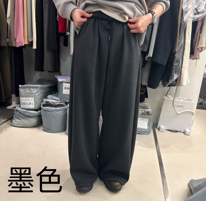 sea sand salt韓國直郵東大門實拍女裝新品時尚休閑褲加絨EYEL休閑褲圖色4