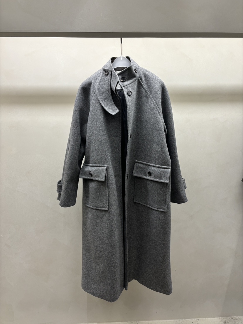 Waller韓國直郵女裝新品人氣熱賣24秋冬職業時尚中長款大衣NOTHING中長款大衣