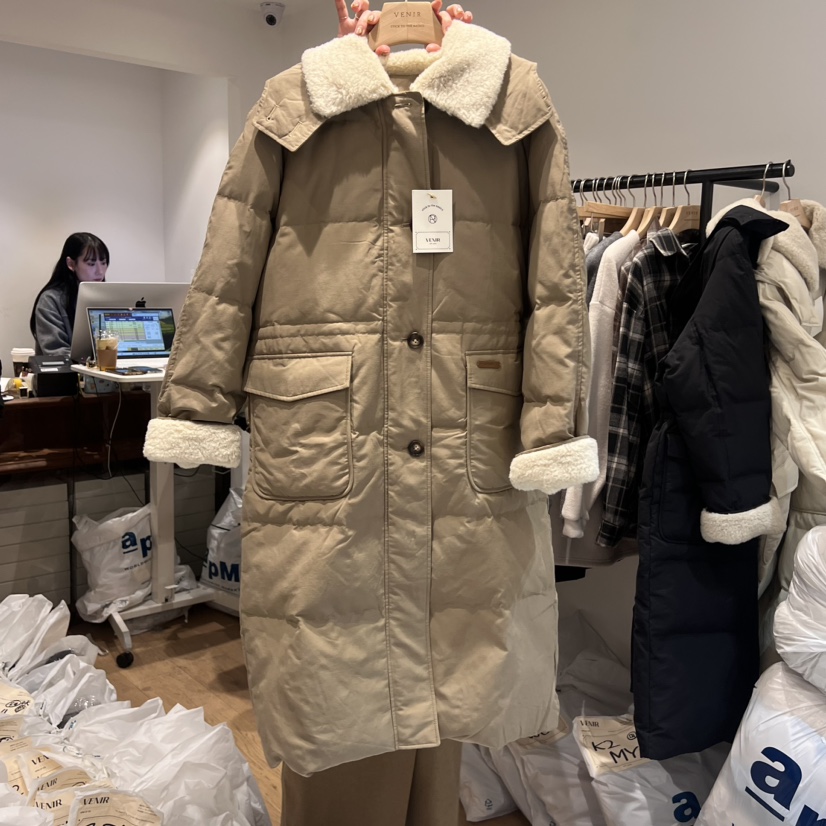 VENIR-A韓國直郵東大門代購女裝新款人氣推薦長款羽絨服填充VENIR-a長款羽絨服圖色3