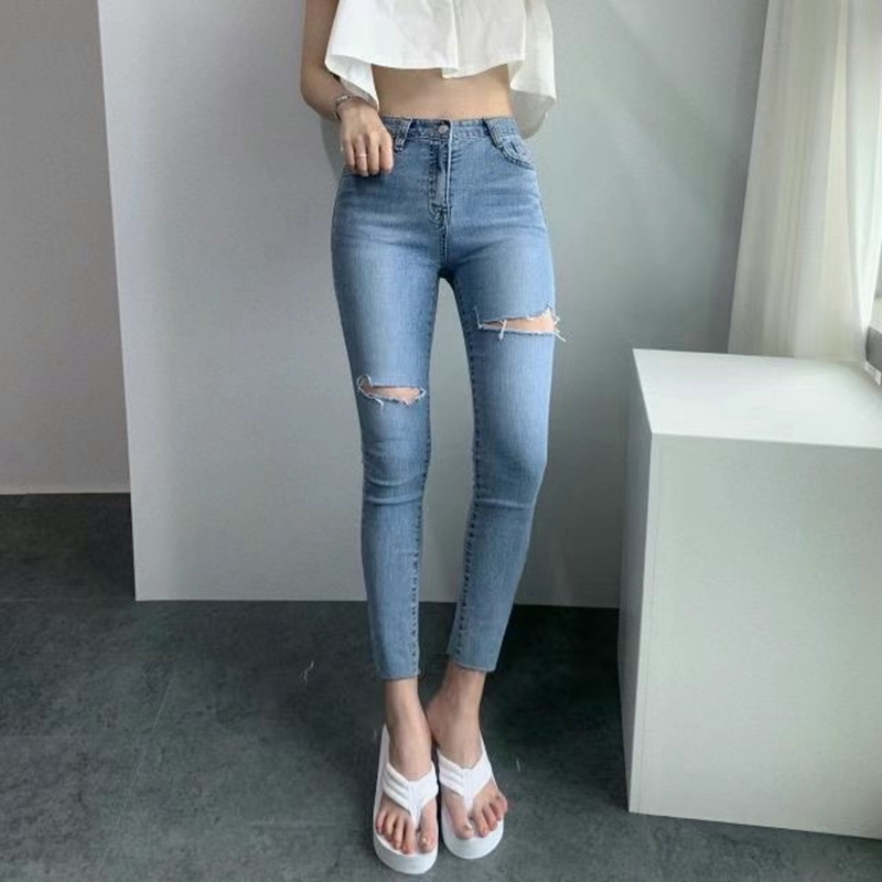 POCLAIN-포크레인-T韓國直郵女裝新品真品休閑職業牛仔褲POCLAIN牛仔褲