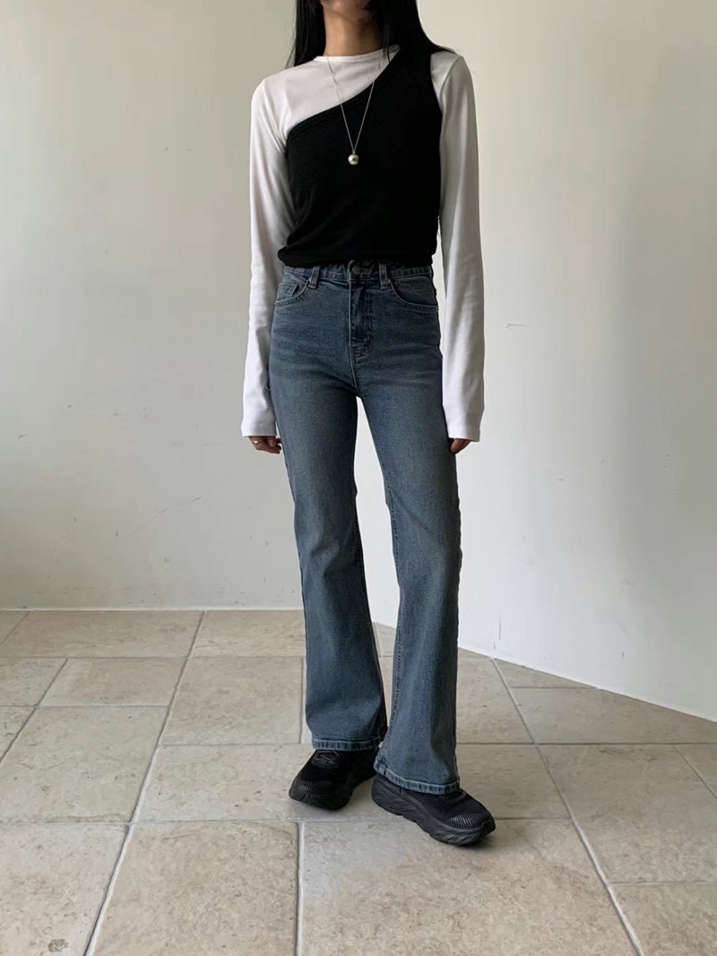 SELECT韓國直郵女裝新款人氣時尚熱賣推薦休閑真品24秋冬牛仔褲LEHEVE-MY YOUNG兩件起牛仔褲