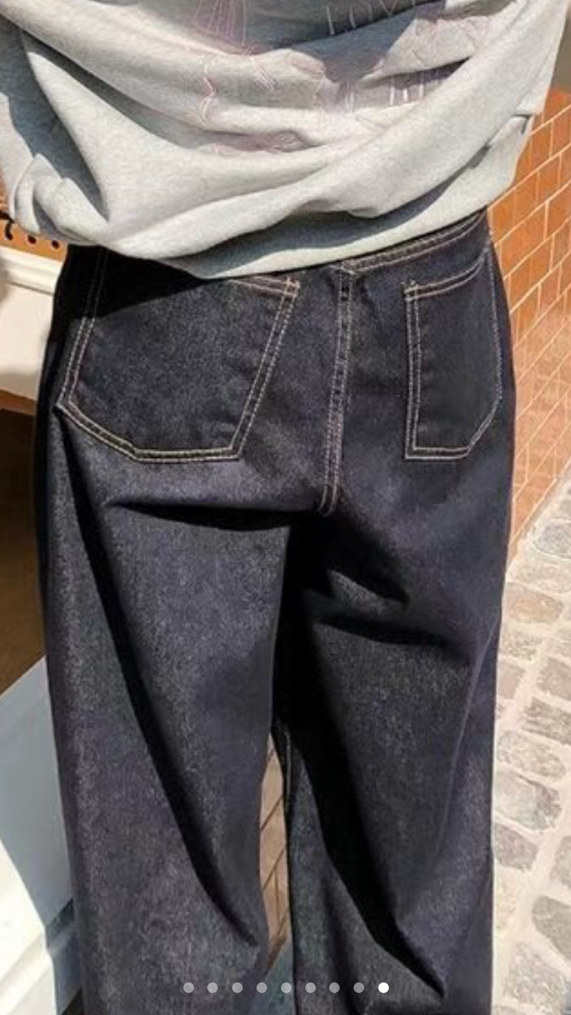 SELECT韓國直郵女裝新款推薦休閑職業真品24秋冬人氣牛仔褲LEHEVE-MY YOUNG兩件起牛仔褲