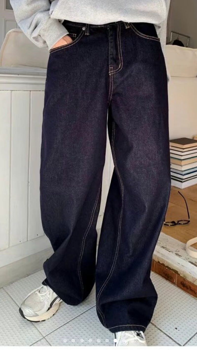 SELECT韓國直郵女裝新款推薦休閑職業真品24秋冬人氣牛仔褲LEHEVE-MY YOUNG兩件起牛仔褲