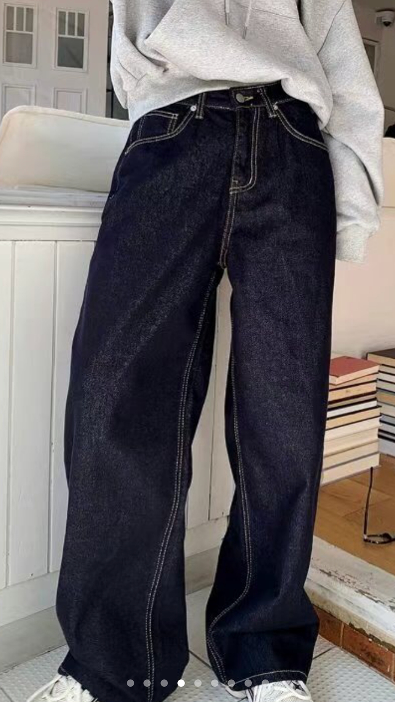 SELECT韓國直郵女裝新款推薦休閑職業真品24秋冬人氣牛仔褲LEHEVE-MY YOUNG兩件起牛仔褲