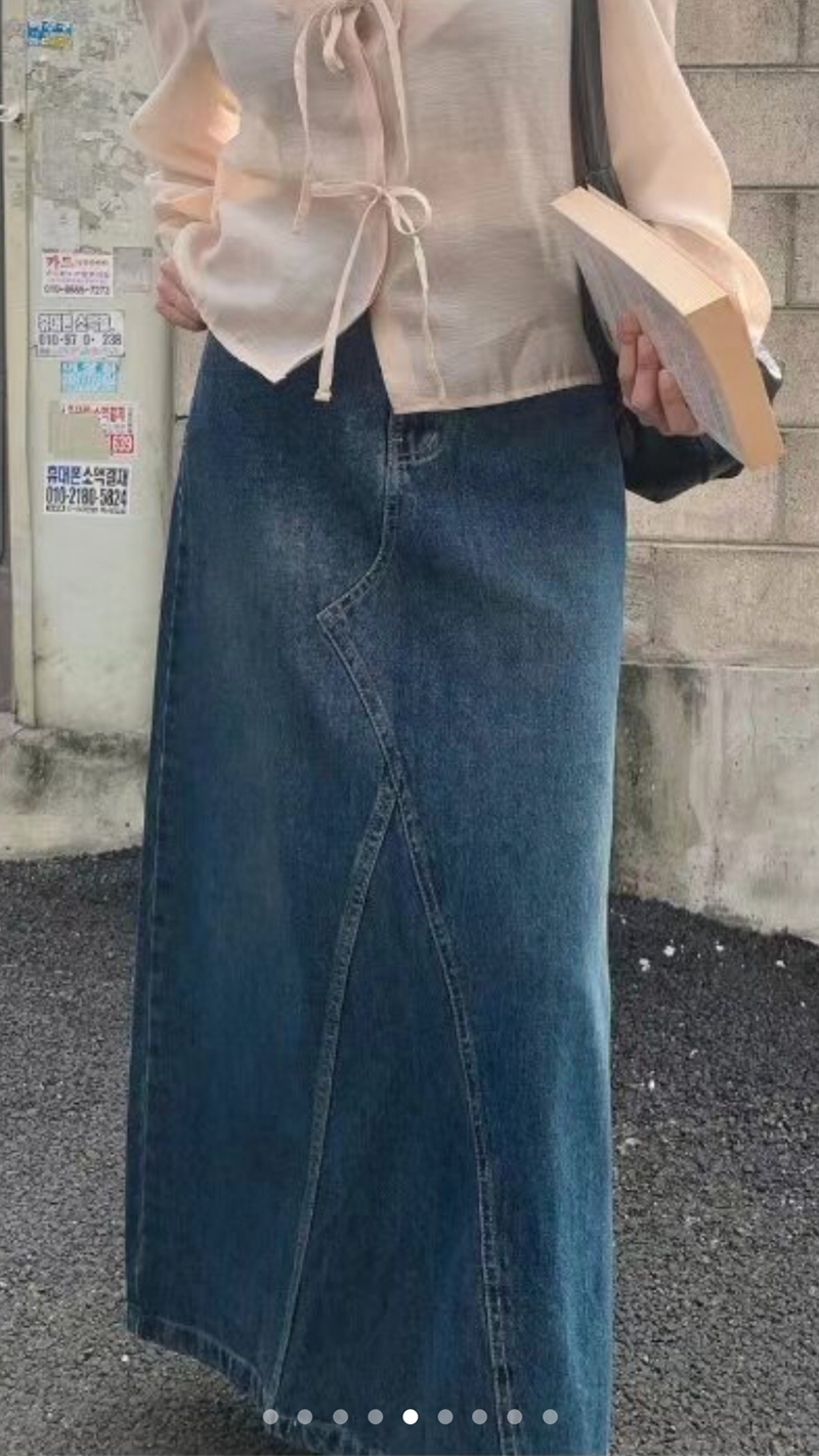 SELECT直郵韓國代購女裝新款時尚職業推薦熱賣休閑24秋冬長裙MY YOUNG兩件起長裙