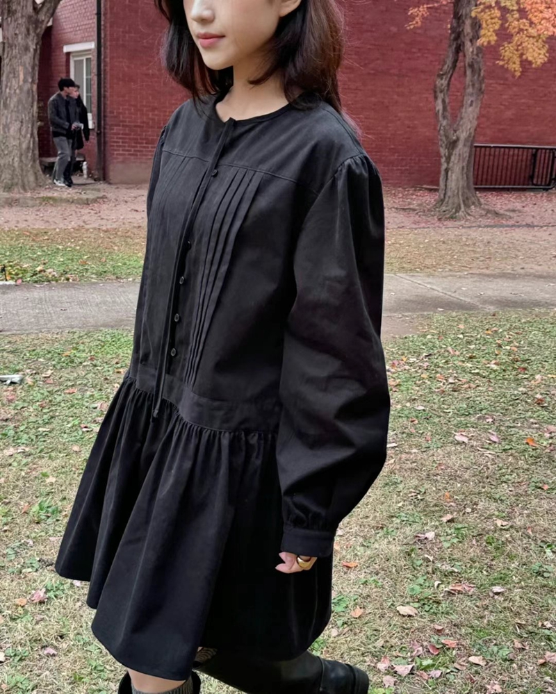 There’s韓國直郵東大門代購女裝新款推薦休閑真品24秋冬連衣裙There’s連衣裙