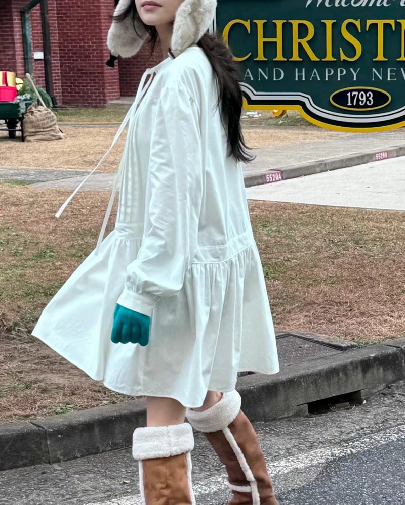 There’s韓國直郵東大門代購女裝新款推薦休閑真品24秋冬連衣裙There’s連衣裙