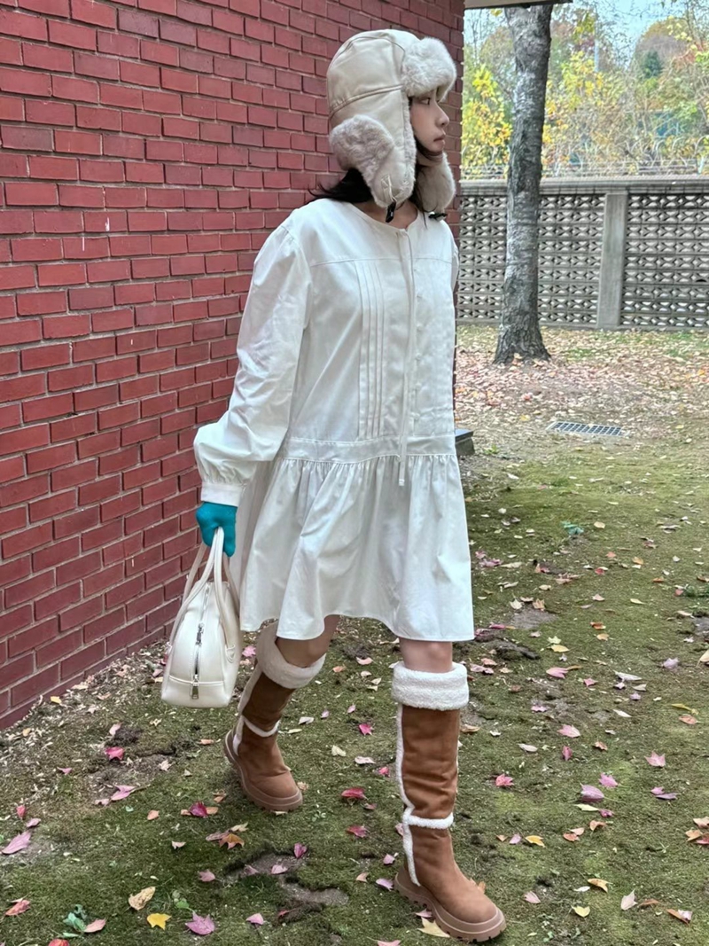 There’s韓國直郵東大門代購女裝新款推薦休閑真品24秋冬連衣裙There’s連衣裙圖色1