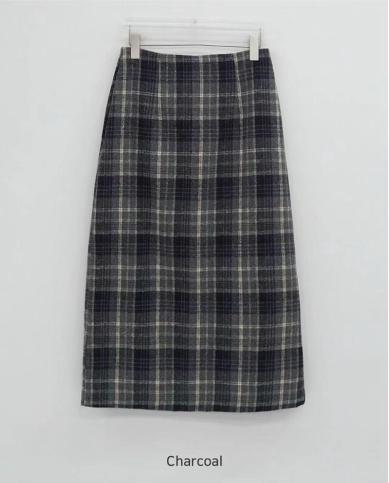 BIRTHDAY-OT韓國直郵東大門代購女裝新款職業長裙格紋半身裙BIRTHDAY-OT長裙圖色2