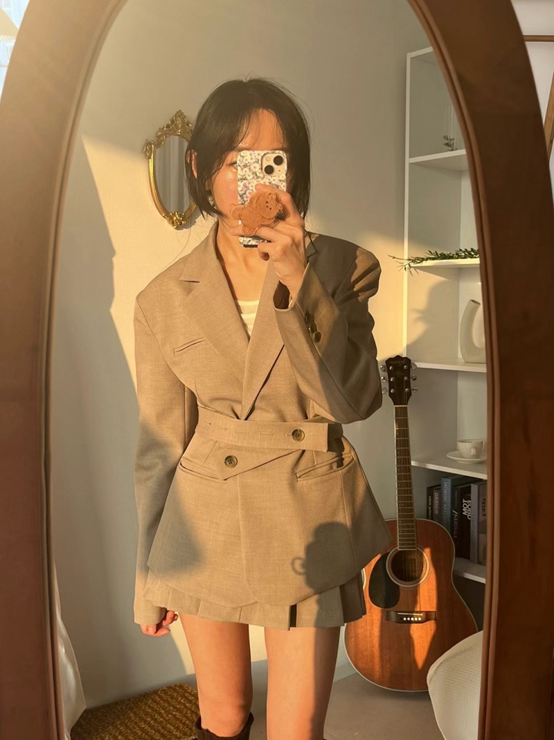 PERI.MI韓國直郵東大門代購女裝新款職業休閑時尚人氣套裝PERI.MI套裝