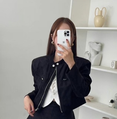 PERI.MI韓國直郵東大門實拍女裝新品時尚熱賣24秋冬夾克PERI.MI夾克圖色2