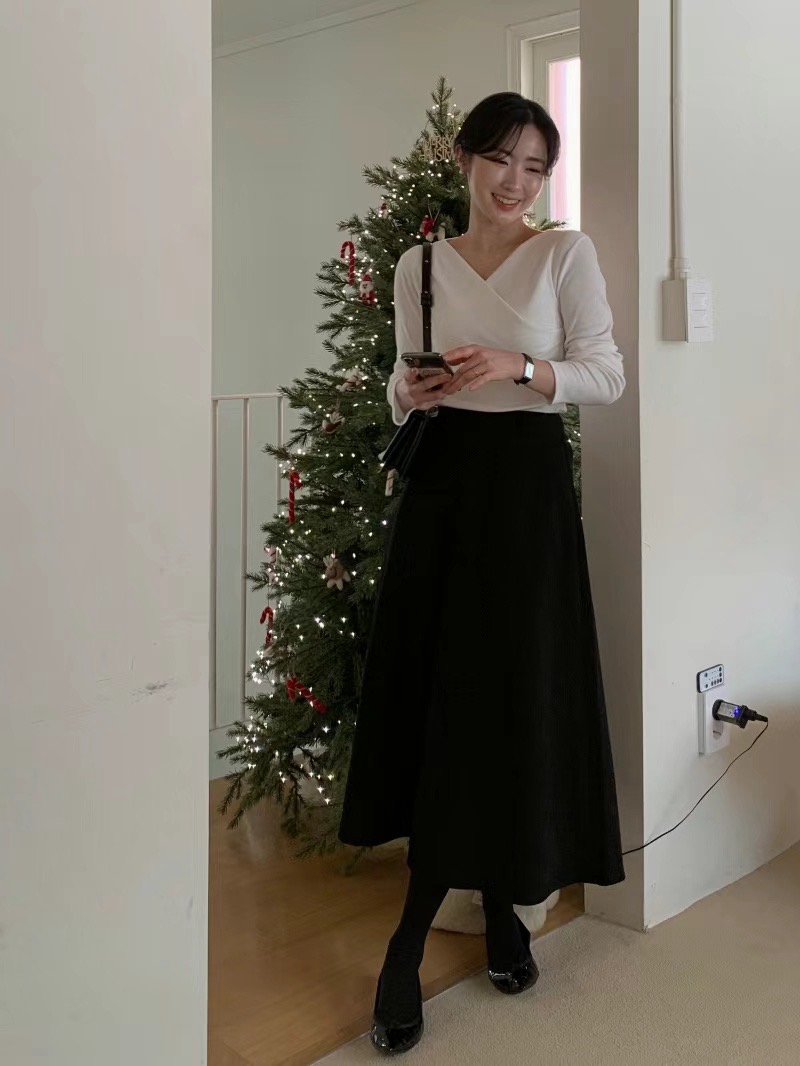 A WEEK韓國直郵東大門實拍女裝新款24秋冬時尚休閑長袖T恤A WEEK長袖T恤